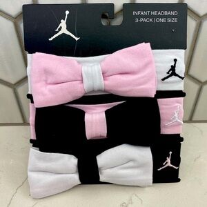 Jordan Baby Girls Stretch Headbands, Bows Pack of 3  Infant